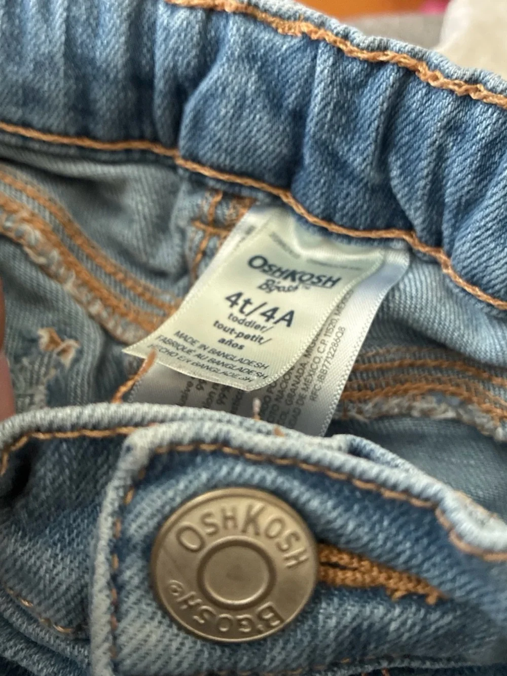 OshKosh B'gosh White & Light Blue Girls' Shorts Duo